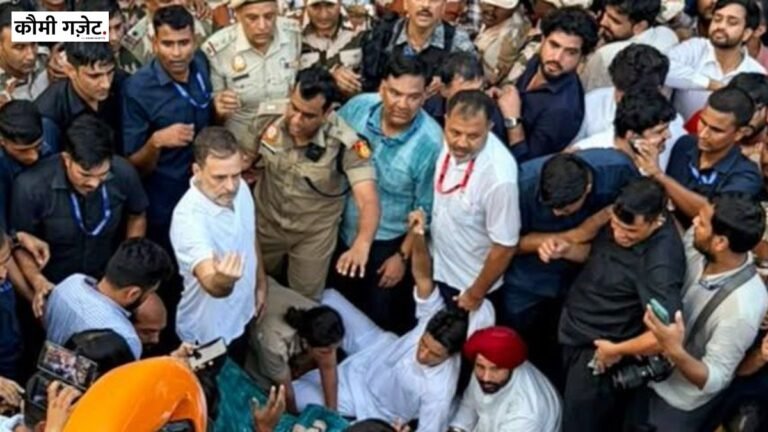 मुख्य चुनाव आयुक्त के इस्तीफ़े की मांग को लेकर प्रदर्शन के दौरान राहुल और प्रियंका गांधी को पुलिस ने लिया हिरासत में