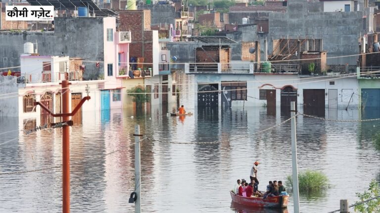 लखनऊ में गोमती नदी का जलस्तर बढ़ने से निचले इलाकों में बाढ़