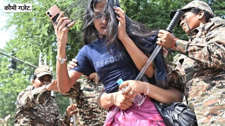 दिल्ली पुलिस ने प्रदर्शनकारियों को हिरासत में लिया